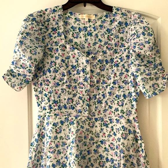 LoveShackFancy Cora Mini Dress Blue Jay Song - Picture 2 of 7